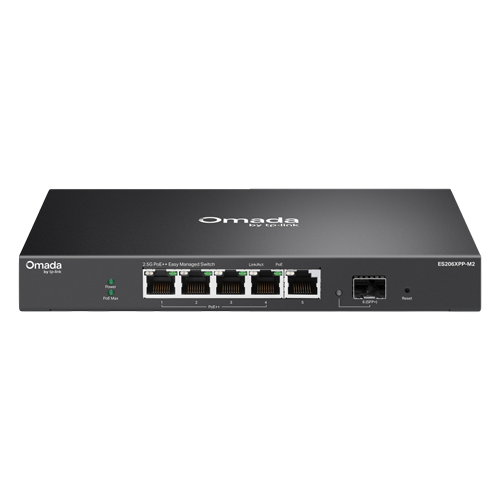 Switch L2, 5 x RJ45 2.5G (4 x PoE++), 1 x SFP+ 10G, Putere PoE 120W, Cloud Management - TP-Link Omada ES206XPP-M2 – TP-LINK ES206XPP-M2