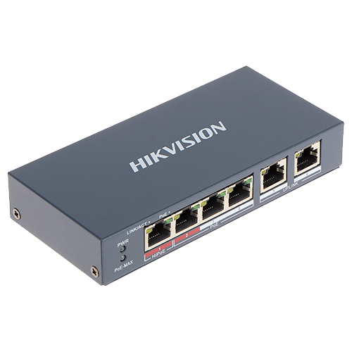 Switch 4 porturi PoE+, 2 porturi uplink - HIKVISION DS-3E0106HP-E – HIKVISION DS-3E0106HP-E