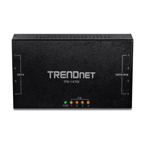 Injector Gigabit 4 x PoE+, putere 65W - TRENDnet TPE-147GI – TRENDnet TPE-147GI