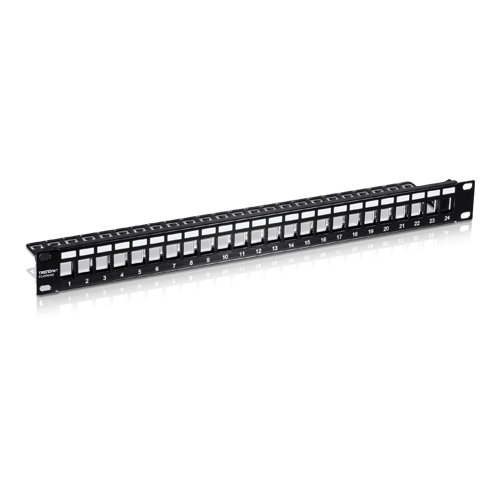 Patch Panel ecranat 24 porturi blank keystone 1U - TRENDnet TC-KP24S – TRENDnet TC-KP24S