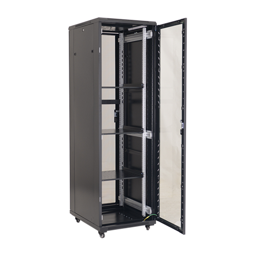 Rack podea 42U 19 800x1000, negru - ASYTECH Networking ASY-42U-8010S – ASYTECH Networking ASY-42U-8010S