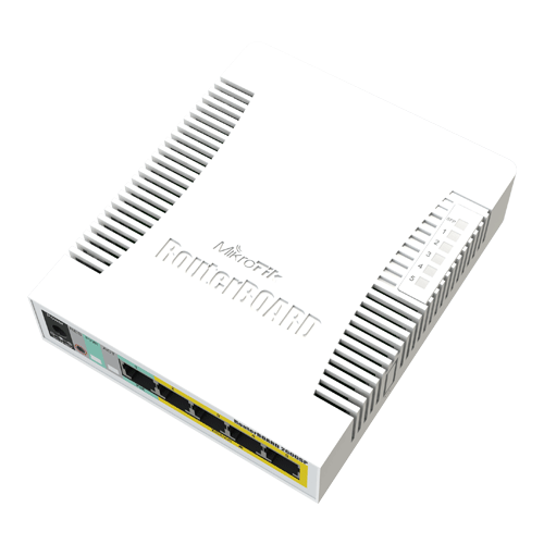 Smart Switch 5 x Gigabit (4 x PoE), 1 x SFP - Mikrotik CSS106-1G-4P-1S – Mikrotik CSS106-1G-4P-1S