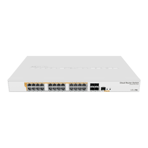 Management Switch 24 x Gigabit PoE+ Out 450W, 4 x SFP+ 10Gbps - Mikrotik CRS328-24P-4S+RM – Mikrotik CRS328-24P-4S+RM