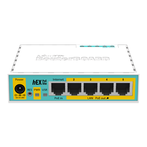 Router hEX PoE Lite, 5 x Fast Ethernet 4 x PoE, RouterOS L4 - Mikrotik RB750UPr2 – Mikrotik RB750UPr2