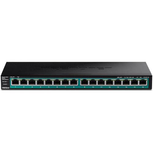 Switch 16 porturi Gigabit PoE/PoE+ 120W - TRENDnet TPE-TG161H – TRENDnet TPE-TG161H
