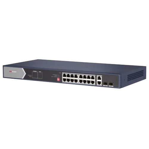 Switch 16 porturi PoE Gigabit fara management, 4 x Hi PoE, 2 x RJ45/SFP uplink Gigabit  - HIKVISION DS-3E0520HP-E – HIKVISION DS-3E0520HP-E