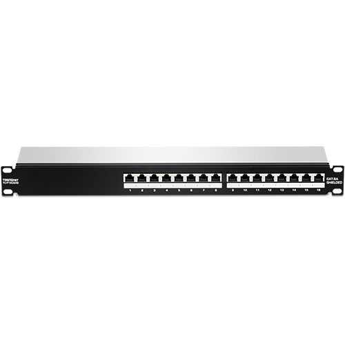 TRENDnet TC-P16C6AS – Patch Panel 16 porturi RJ45 UTP, Cat6a, Ecranat, 1U - TRENDnet TC-P16C6AS Patch Panel 16 porturi RJ45 UTP, Cat6a, Ecranat, 1U - TRENDnet TC-P16C6AS – TRENDnet TC-P16C6AS