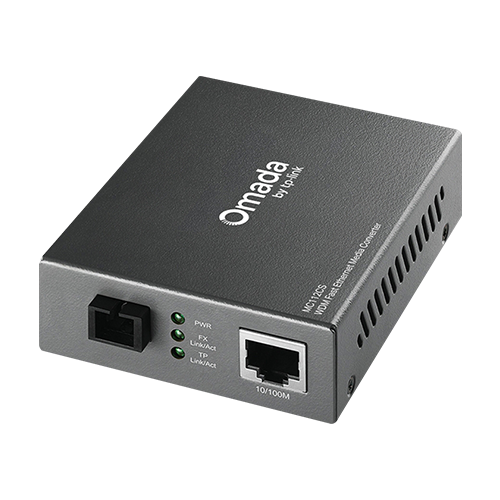 Media Convertor WDM 10/100 Mbps RJ45 - 100 Mbps Single-mode SC Bi-directional - TP-Link Omada MC112CS – TP-LINK MC112CS
