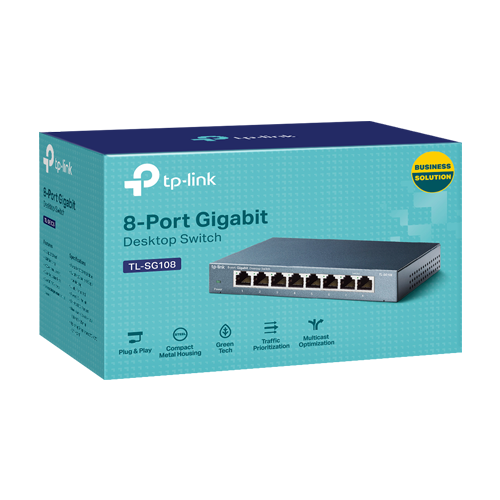 Switch TL-SG108, 8 porturi RJ45 Gigabit, Unmanaged - TP-Link TL-SG108 – TP-LINK TL-SG108