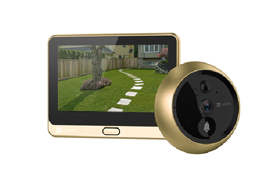 EZVIZ DP2C Golden Vizor digital inteligent WiFi 2MP Full HD, ecran color 4.3", baterie 4600 mAh, PIR, comunicare bidirecțională – EZVIZ DP2C GOLDEN