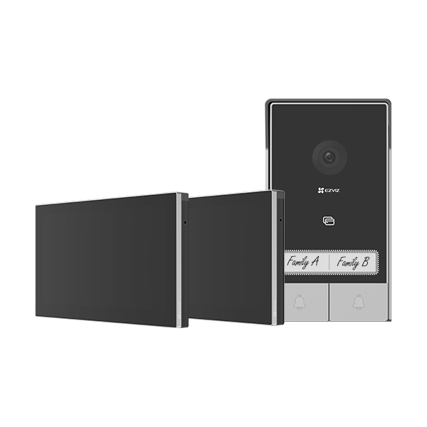 EZVIZ HP7 2-Family Kit Videointerfon IP 2K pentru 2 familii, 2 monitoare 7", WiFi 6 Dual Band, RFID, control din aplicație – EZVIZ HP7 2-FAMILY
