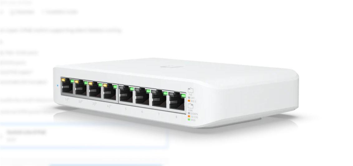 Ubiquiti USW-LITE-8-POE – Switch Ubiquiti UniFi Lite 8 PoE USW-Lite-8-PoE, 8x Gigabit RJ45, 4x PoE+, Layer 2, 52W Switch Ubiquiti UniFi Lite 8 PoE USW-Lite-8-PoE, 8x Gigabit RJ45, 4x PoE+, Layer 2, 52W – Ubiquiti USW-LITE-8-POE