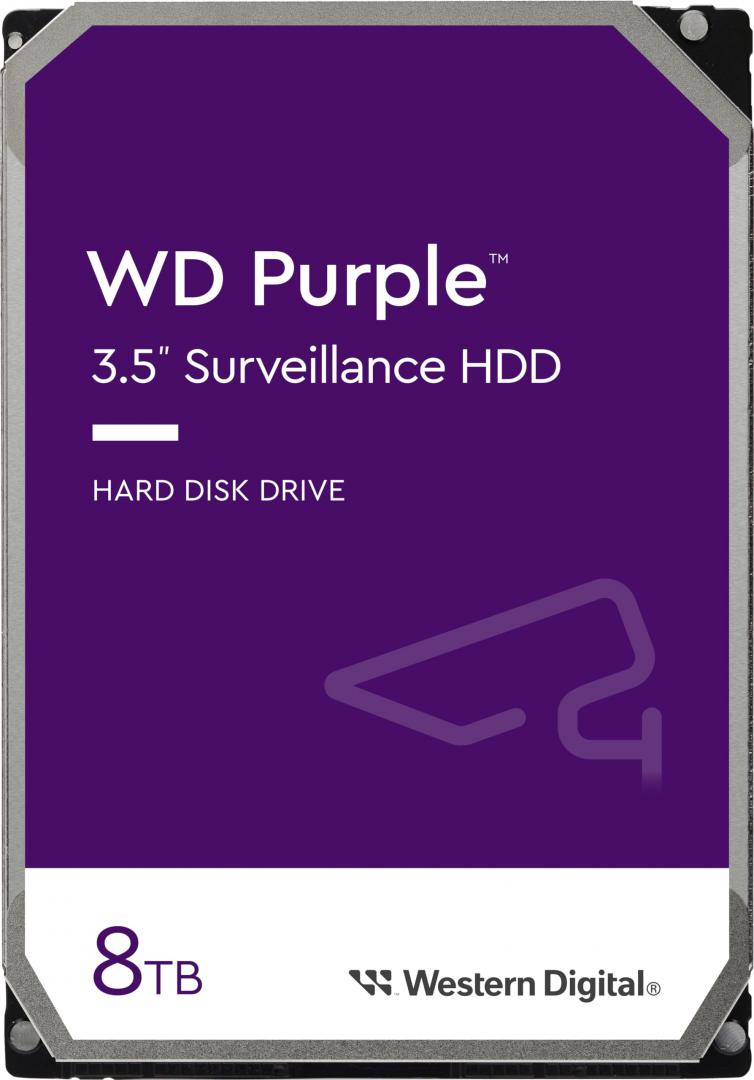 WD Purple WD85PURZ HDD Surveillance 8TB 5640RPM 256MB SATA III 3.5 inch pentru sisteme CCTV 24/7 – WD WD85PURZ