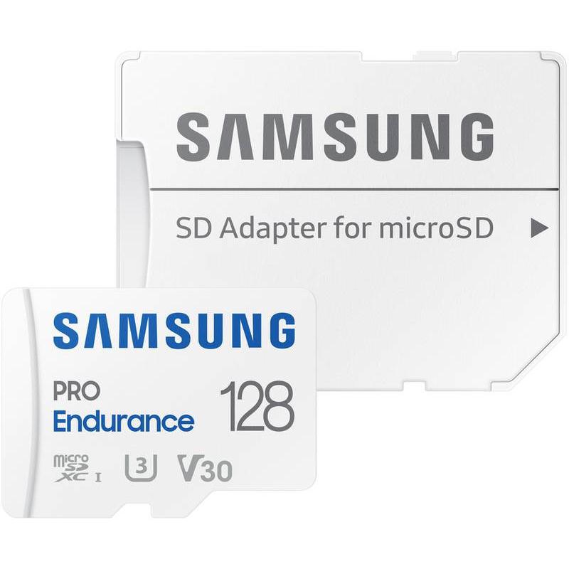 ard de memorie microSDXC Samsung PRO Endurance, 128GB, UHS-I U3, V30, Class 10, cu adaptor SD - MB-MJ128KA/EU – SAMSUNG MB-MJ128KA/EU