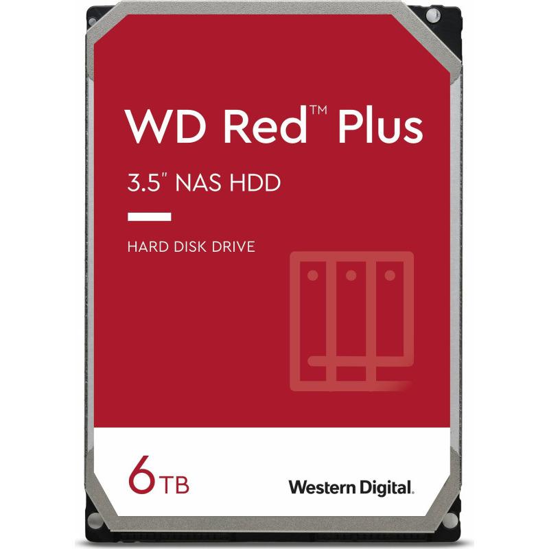 WD Red Plus WD60EFPX HDD NAS 6TB 5400RPM 256MB SATA III 3.5 inch pentru servere NAS și RAID – WD WD60EFPX