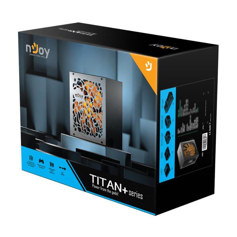 Sursă nJoy Titan+ PSAT5075A20CUCO01B 750W 80 PLUS Bronze ATX cu Active PFC pentru PC Gaming – NJOY PSAT5075A20CUCO01B