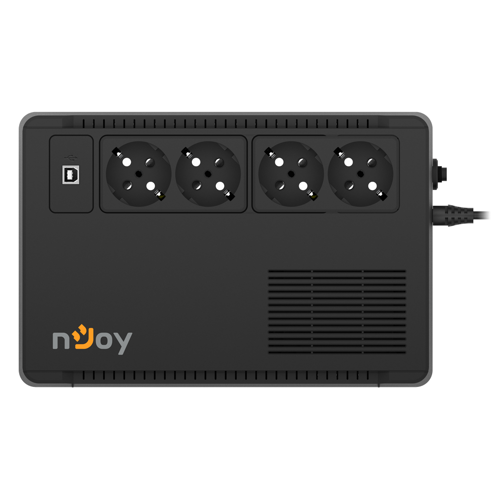 UPS nJoy Soter 600 PWUP-LI060SR-AZ01B 600VA 360W Line-Interactive cu AVR și 4 Prize Schuko – NJOY PWUP-LI060SR-AZ01B