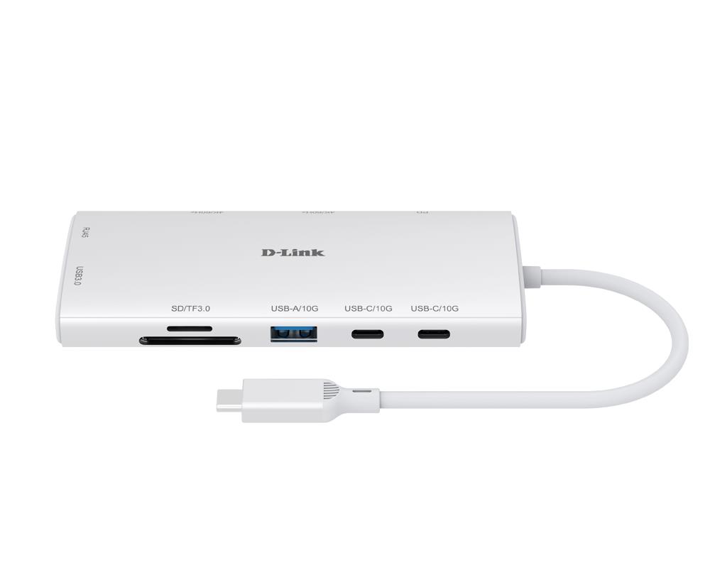 D-LINK DUP-A01 Hub USB C 10 in 1 cu HDMI RJ45 USB si Cititor Card – D-Link DUP-A01