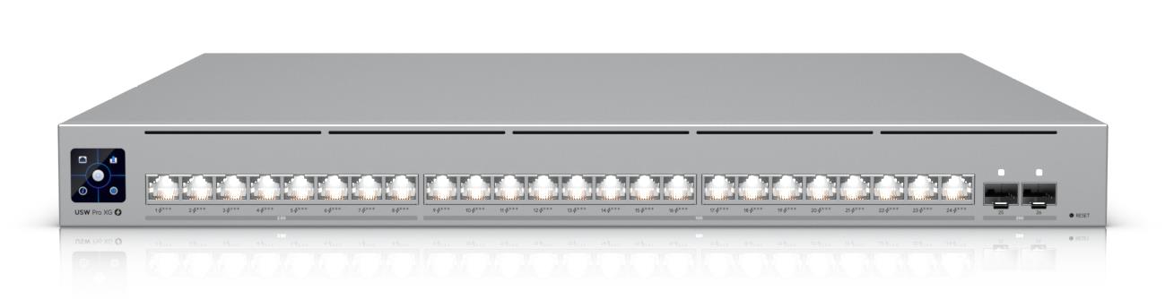Switch administrabil UniFi Pro XG, 24 porturi Multi-Gigabit PoE, 2 porturi SFP28 25G, Ubiquiti - USW-PRO-XG-24-POE – Ubiquiti USW-PRO-XG-24-POE