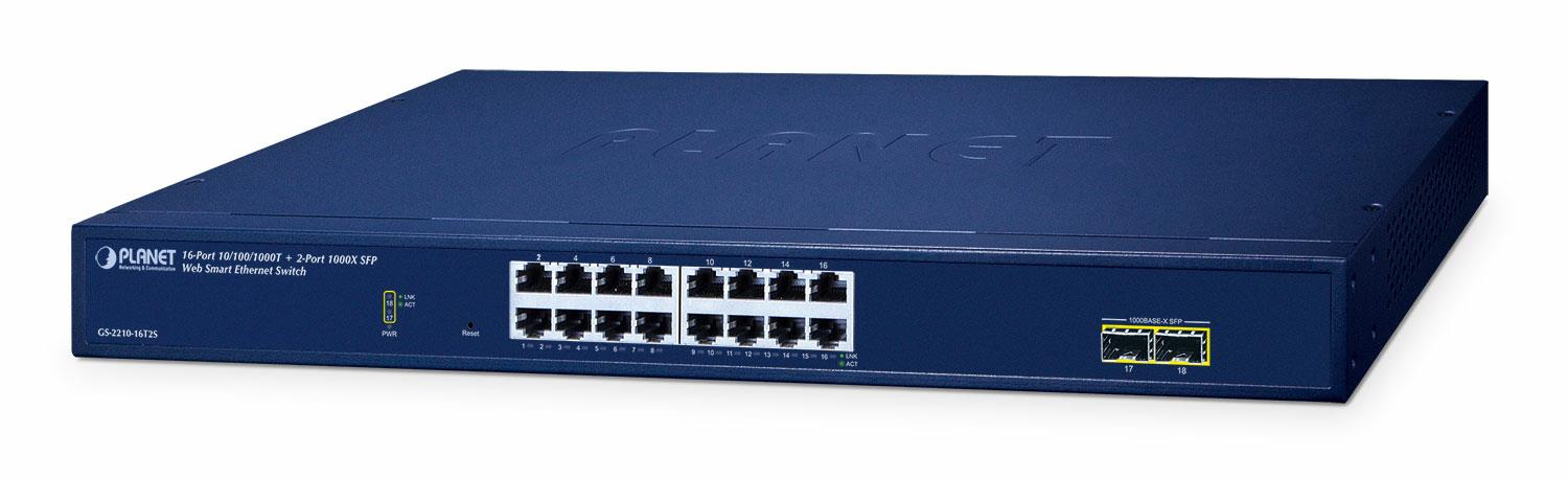 PLANET GS-2210-16T2S – Switch managed PLANET GS-2210-16T2S, 16x Gigabit, 2x SFP - 1455862 Switch managed PLANET GS-2210-16T2S, 16x Gigabit, 2x SFP - 1455862 – PLANET GS-2210-16T2S