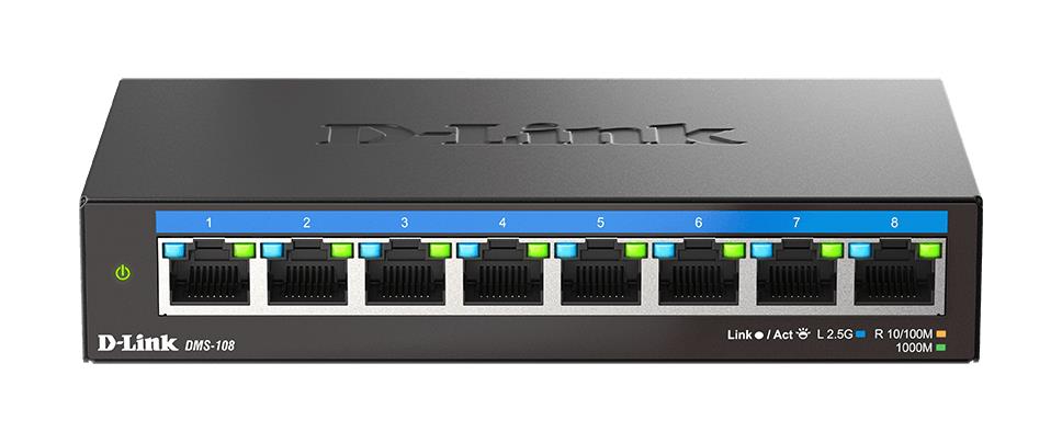 D-Link DMS-108/E switch 2.5G 8 porturi Multi-Gigabit neadministrabil pentru retele de mare viteza – D-Link DMS-108/E