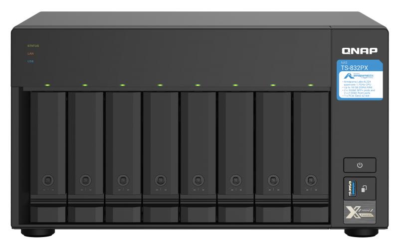 QNAP TS-832PX-4G NAS Tower 8 Bay 10GbE 2.5GbE 4GB RAM – QNAP TS-832PX-4G