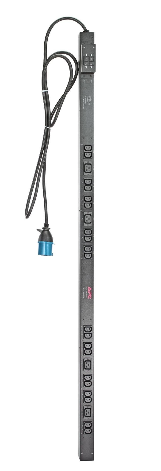 PDU rack 0U APC AP7553, 32A, 230V, 20x C13 + 4x C19 - 1162042 – APC BY SCHNEIDER ELECTRIC AP7553