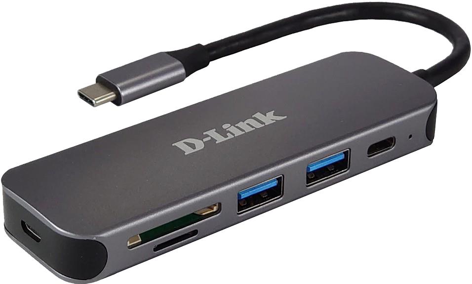 D-LINK DUB-2325/E USB C Hub 5 in 1 Card Reader USB HDMI RJ45 – D-Link DUB-2325/E