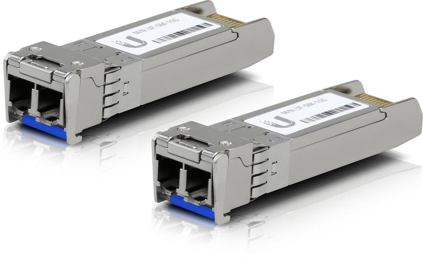 Set 2 module SFP+, 1/10Gbps, singlemode, LC duplex, 1310nm, 10km, Ubiquiti - UACC-OM-SM-10G-D-2 – Ubiquiti UACC-OM-SM-10G-D-2
