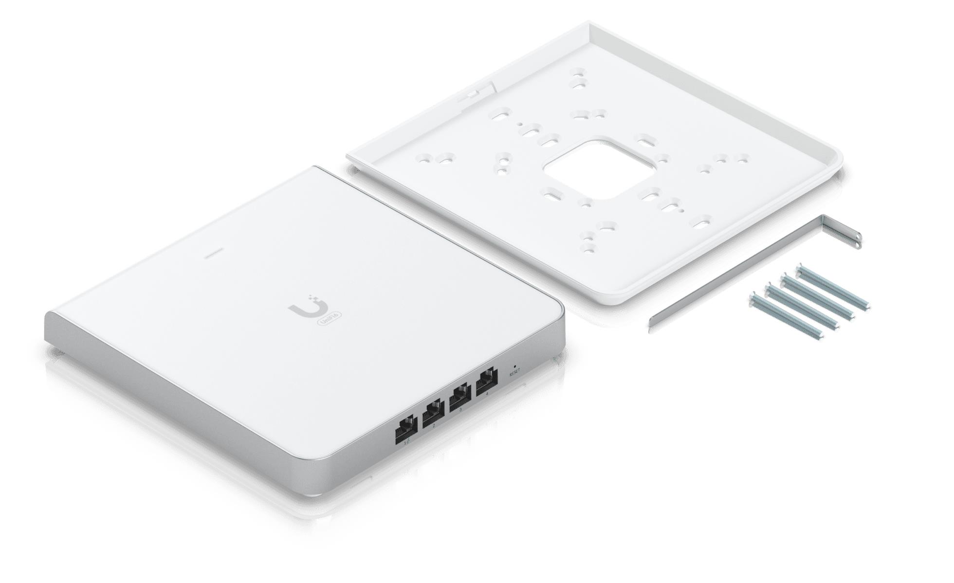 Access Point UniFi Wi-Fi 6E, tri-band, uplink 2.5GbE, 4 porturi LAN Gigabit, montaj perete, PoE+, Ubiquiti - U6-ENTERPRISE-IW – Ubiquiti U6-ENTERPRISE-IW