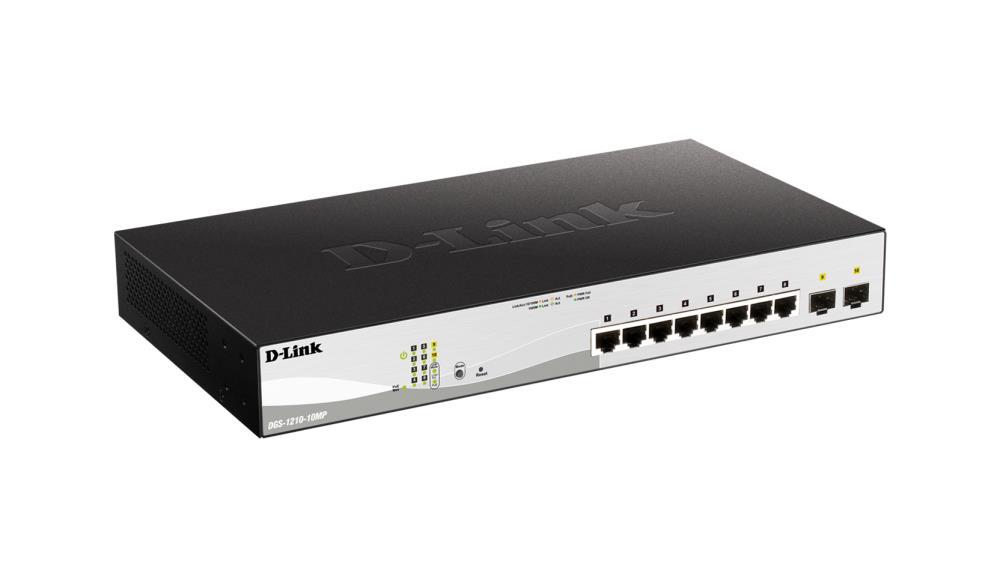 D-Link DGS-1210-10MP/E switch Smart Gigabit 10 porturi PoE+ cu 2 porturi SFP – D-Link DGS-1210-10MP/E