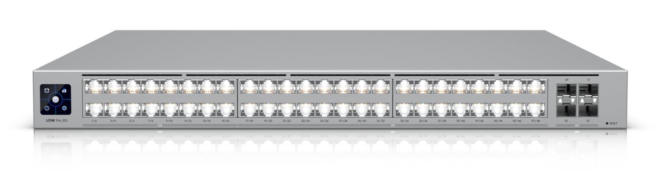 Switch administrabil UniFi Pro XG 48, 16 porturi 2.5GbE, 32 porturi 10GbE, 4 porturi SFP28 25G, Layer 3, Ubiquiti - USW-PRO-XG-48 – Ubiquiti USW-PRO-XG-48