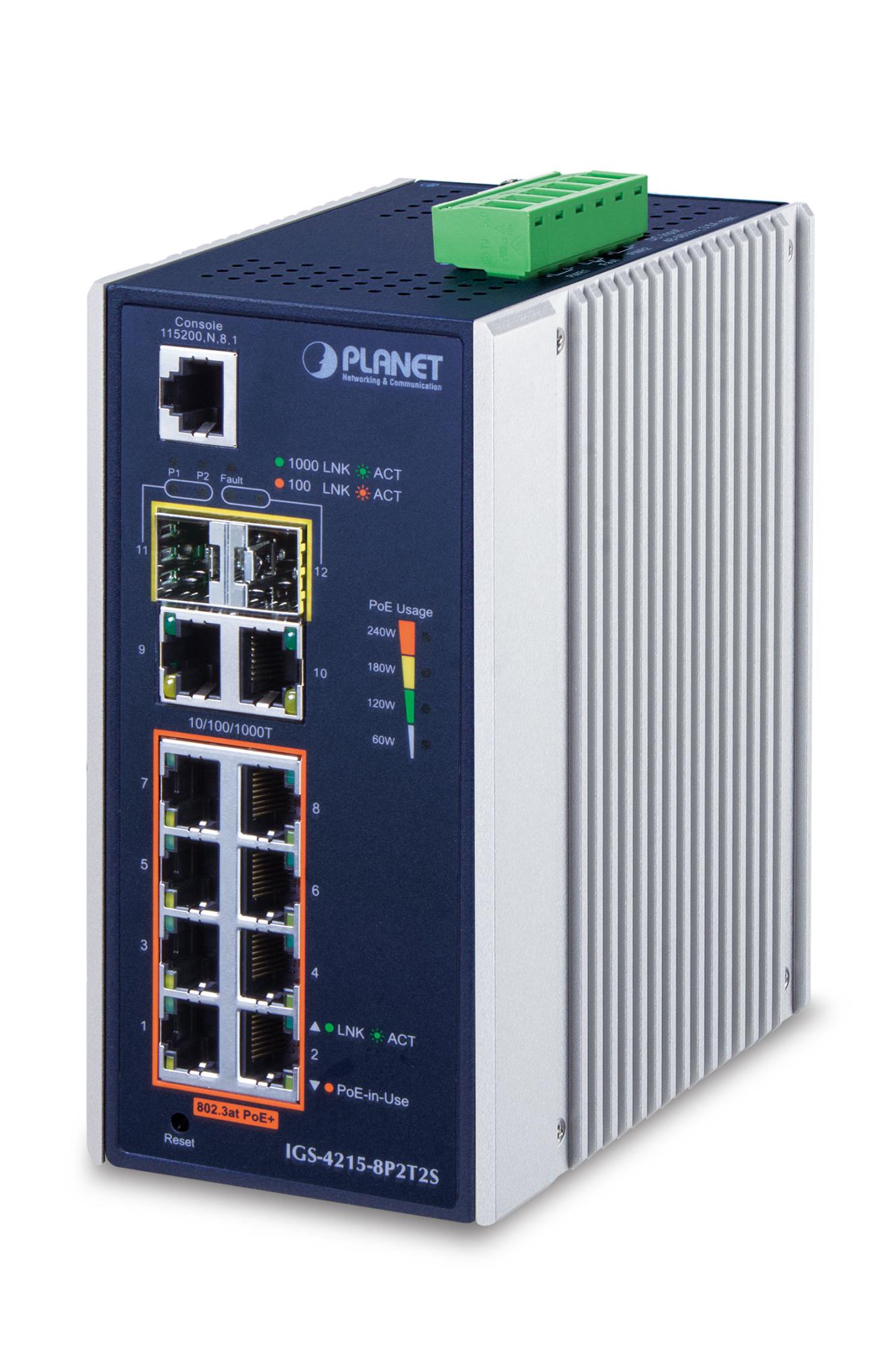 PLANET IGS-4215-8P2T2S – Switch industrial managed PoE+ PLANET IGS-4215-8P2T2S, 10x Gigabit, 8x PoE+, 2x SFP - 1456222 Switch industrial managed PoE+ PLANET IGS-4215-8P2T2S, 10x Gigabit, 8x PoE+, 2x SFP - 1456222 – PLANET IGS-4215-8P2T2S