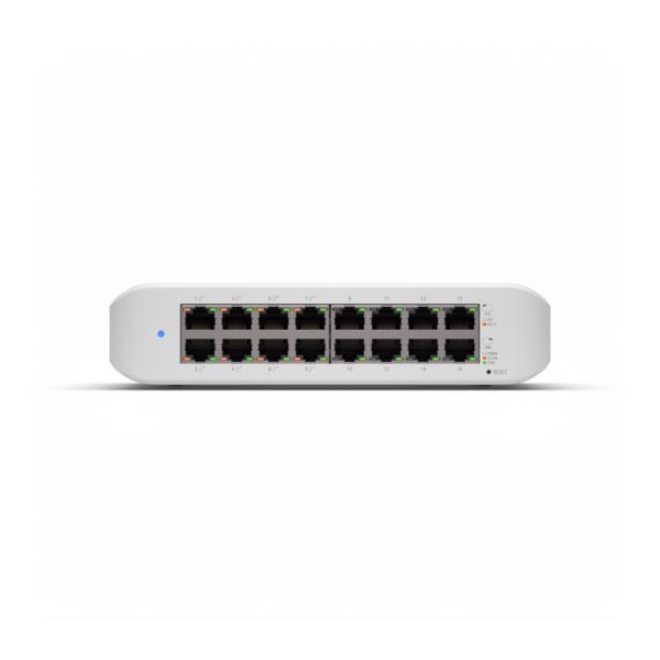 Switch administrabil UniFi Lite, 16 porturi Gigabit, 8 porturi PoE+, buget PoE 45W, Ubiquiti - USW-LITE-16-POE – Ubiquiti USW-LITE-16-POE