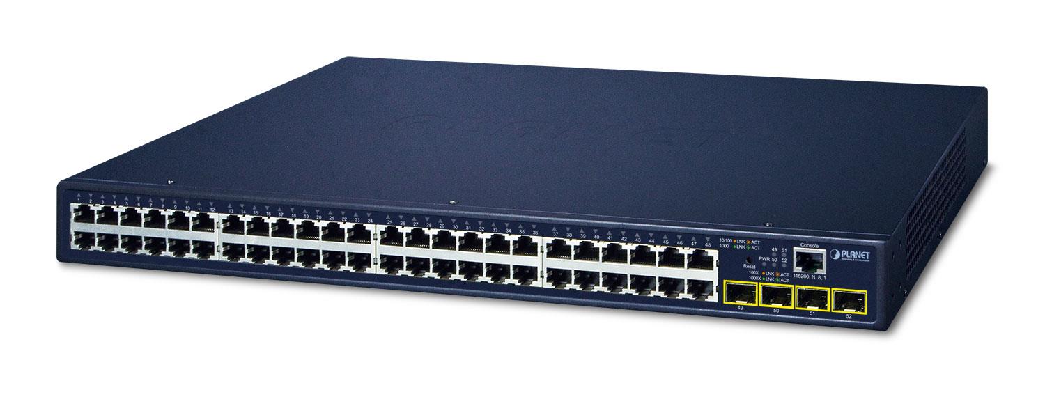 PLANET GS-4210-48T4S 48-Port Gigabit Managed Switch L2 cu 4 SFP – PLANET GS-4210-48T4S