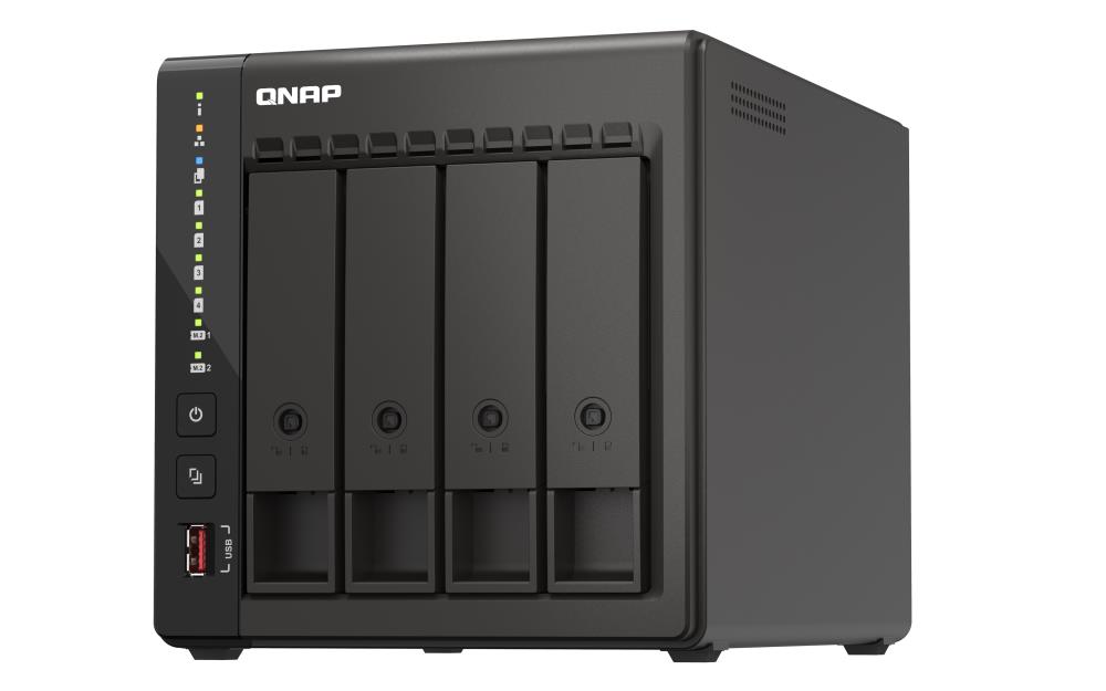 QNAP TS-453E-8G – NAS Tower 4 Bay, 8 GB RAM, Dual 2.5GbE, fără HDD – QNAP TS-453E-8G