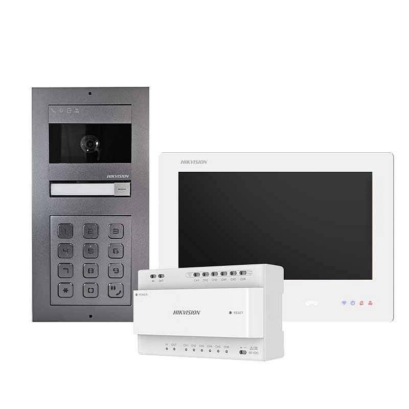 HIKVISION DS-KIS704EY-ACW2/Aluminum – Hikvision DS-KIS704EY-ACW2 – Kit video interfon HD pe 2 fire, stație de ușă din aluminiu + monitor interior 7″ Hikvision DS-KIS704EY-ACW2 – Kit video interfon HD pe 2 fire, stație de ușă din aluminiu + monitor interior 7″ – HIKVISION DS-KIS704EY-ACW2/Aluminum