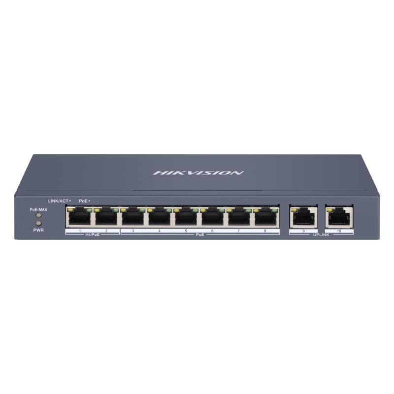 HIKVISION DS-3E1310HP-EI – Hikvision DS-3E1310HP-EI – Switch PoE smart, 8 porturi Fast Ethernet + 2 porturi uplink Hikvision DS-3E1310HP-EI – Switch PoE smart, 8 porturi Fast Ethernet + 2 porturi uplink – HIKVISION DS-3E1310HP-EI