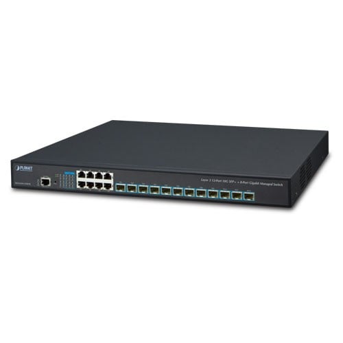 PLANET XGS-6350-12X8TR Switch Gestionat L3 Rack 1U 12x10G SFP+ + 8xGigabit RJ-45 – PLANET XGS-6350-12X8TR
