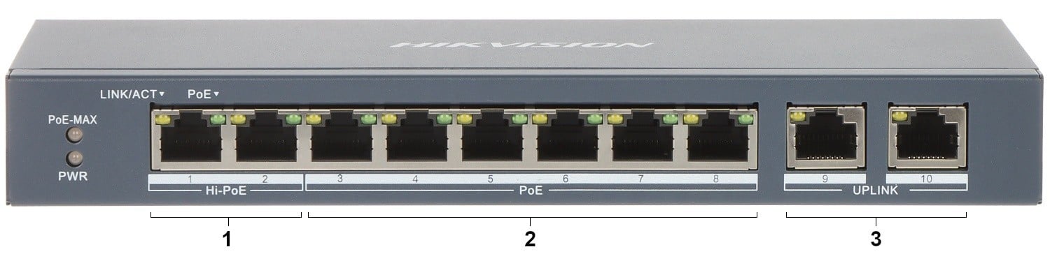 HIKVISION DS-3E1310HP-EI – Switch PoE Hikvision Smart Managed, 8 porturi PoE, Fast Ethernet, DS-3E1310HP-EI Switch PoE Hikvision Smart Managed, 8 porturi PoE, Fast Ethernet, DS-3E1310HP-EI – HIKVISION DS-3E1310HP-EI