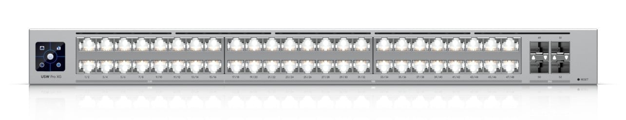 Switch Profesional Ubiquiti 48 porturi GbE PoE+++ 2SFP28 25G Layer3, Etherlighting™, USW-Pro-XG-48-PoE – Ubiquiti USW-Pro-XG-48