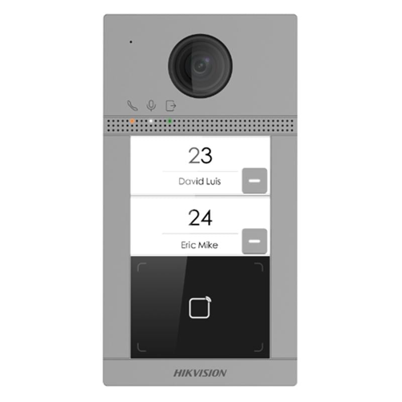 HIKVISION DS-KV8213-WME1(C) – Panou exterior videointerfon TCP/IP pentru 2 familii, Wi-Fi 2.4GHz, control acces integrat - Hikvision DS-KV8213-WME1(C) Panou exterior videointerfon TCP/IP pentru 2 familii, Wi-Fi 2.4GHz, control acces integrat - Hikvision DS-KV8213-WME1(C) – HIKVISION DS-KV8213-WME1(C)