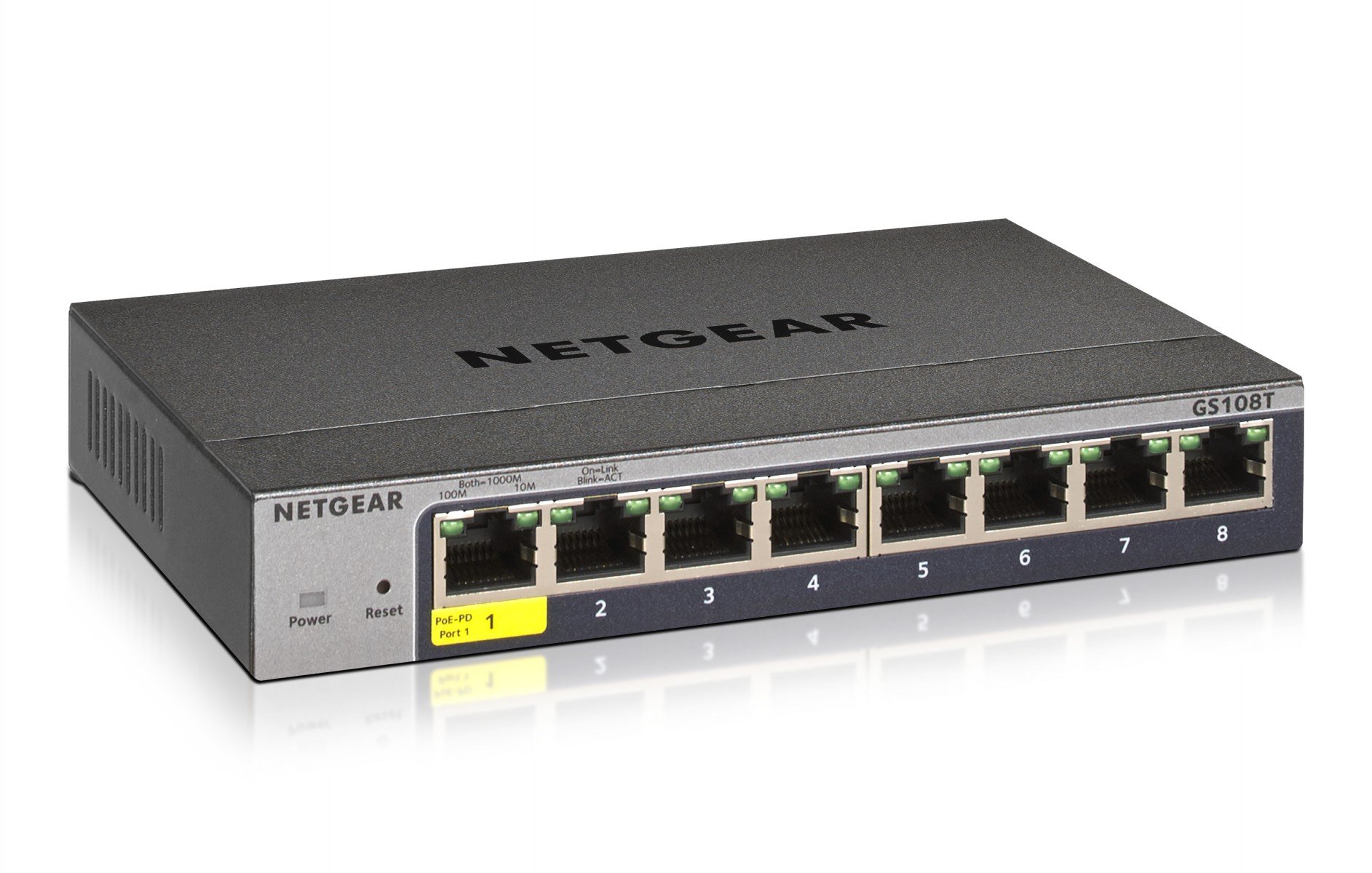 GS108T-300PES | Netgear | NETGEAR GS108Tv3 Gestionate L2 Gigabit Ethernet (10/100/1000) Gri NETGEAR GS108Tv3 Gestionate L2 Gigabit Ethernet (10/100/1000) Gri