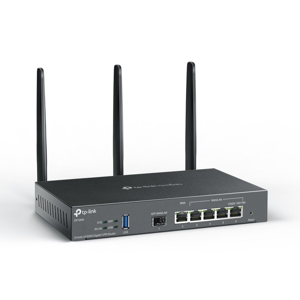 TP-Link Omada ER706W router wireless Gigabit Ethernet Bandă dublă (2.4 GHz/ 5 GHz) Negru