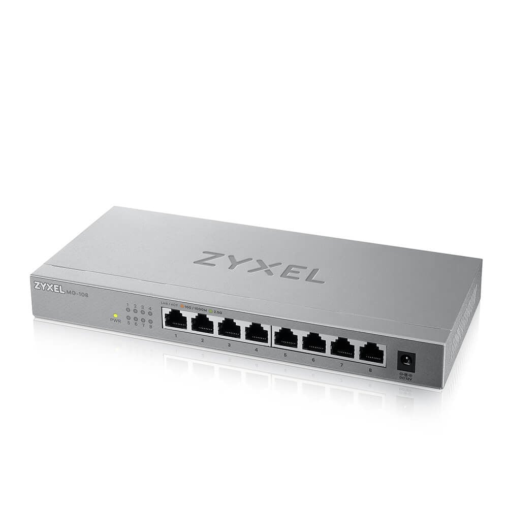 MG-108-ZZ0101F | ZyXEL | Zyxel MG-108 Fara management 2.5G Ethernet (100/1000/2500) Oțel Zyxel MG-108 Fara management 2.5G Ethernet (100/1000/2500) Oțel