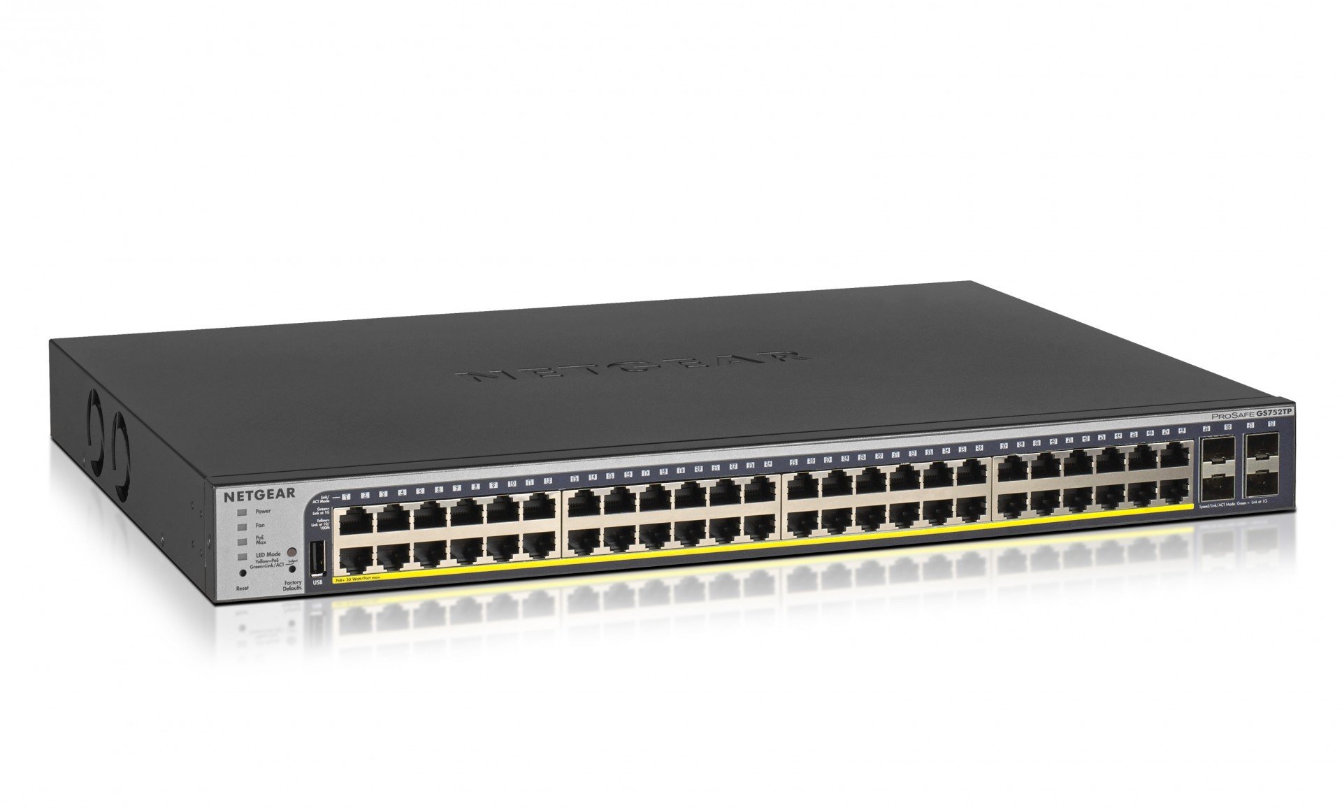 NETGEAR GS752TP-300EUS Switch Smart Managed L2/L3/L4 48xGigabit PoE+ 4xSFP Rack 1U – Netgear GS752TP-300EUS