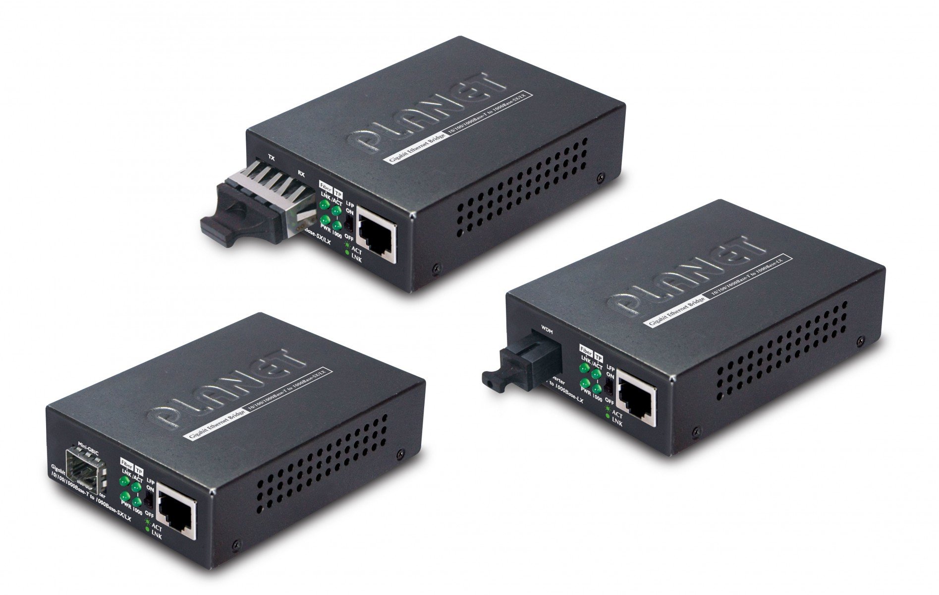 GT-805A | PLANET | PLANET GT805A convertoare media pentru rețea 1000 Mbit/s Multimodală Negru PLANET GT805A convertoare media pentru rețea 1000 Mbit/s Multimodală Negru