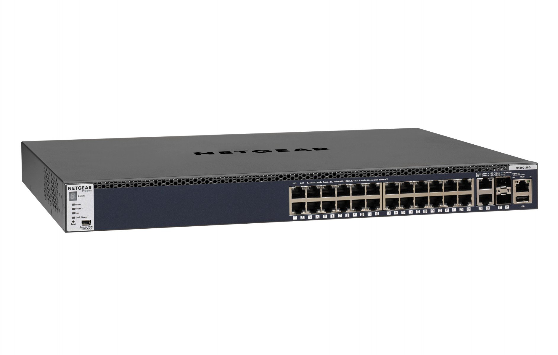 GSM4328S-100NES | Netgear | NETGEAR M4300-28G Gestionate L3 Gigabit Ethernet (10/100/1000) 1U Negru NETGEAR M4300-28G Gestionate L3 Gigabit Ethernet (10/100/1000) 1U Negru