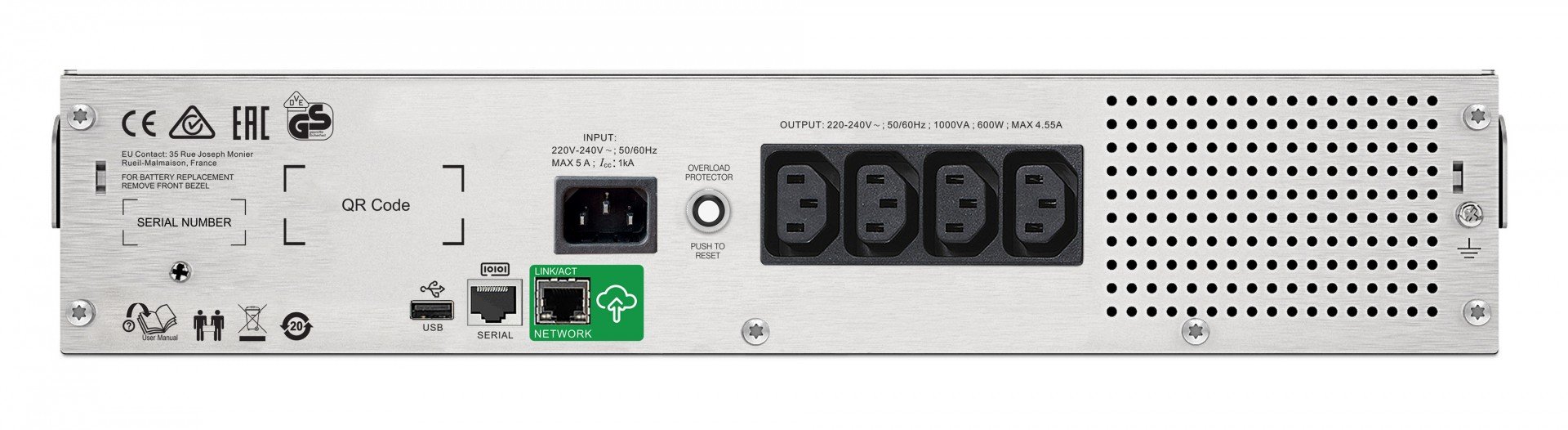 SMC1000I-2UC | APC | APC SMC1000I-2UC surse neîntreruptibile de curent (UPS) Line-Interactive 1000 VA 600 W 4 ieșire(i) AC APC SMC1000I-2UC surse neîntreruptibile de curent (UPS) Line-Interactive 1000 VA 600 W 4 ieșire(i) AC