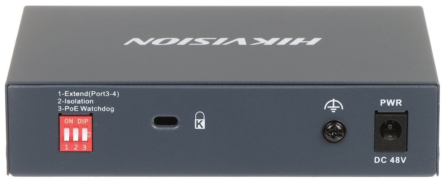 Switch 4 porturi PoE Gigabit, 1 port Hi-PoE, 1 port uplink 1G - HIKVISION DS-3E0505HP-E – HIKVISION DS-3E0505HP-E